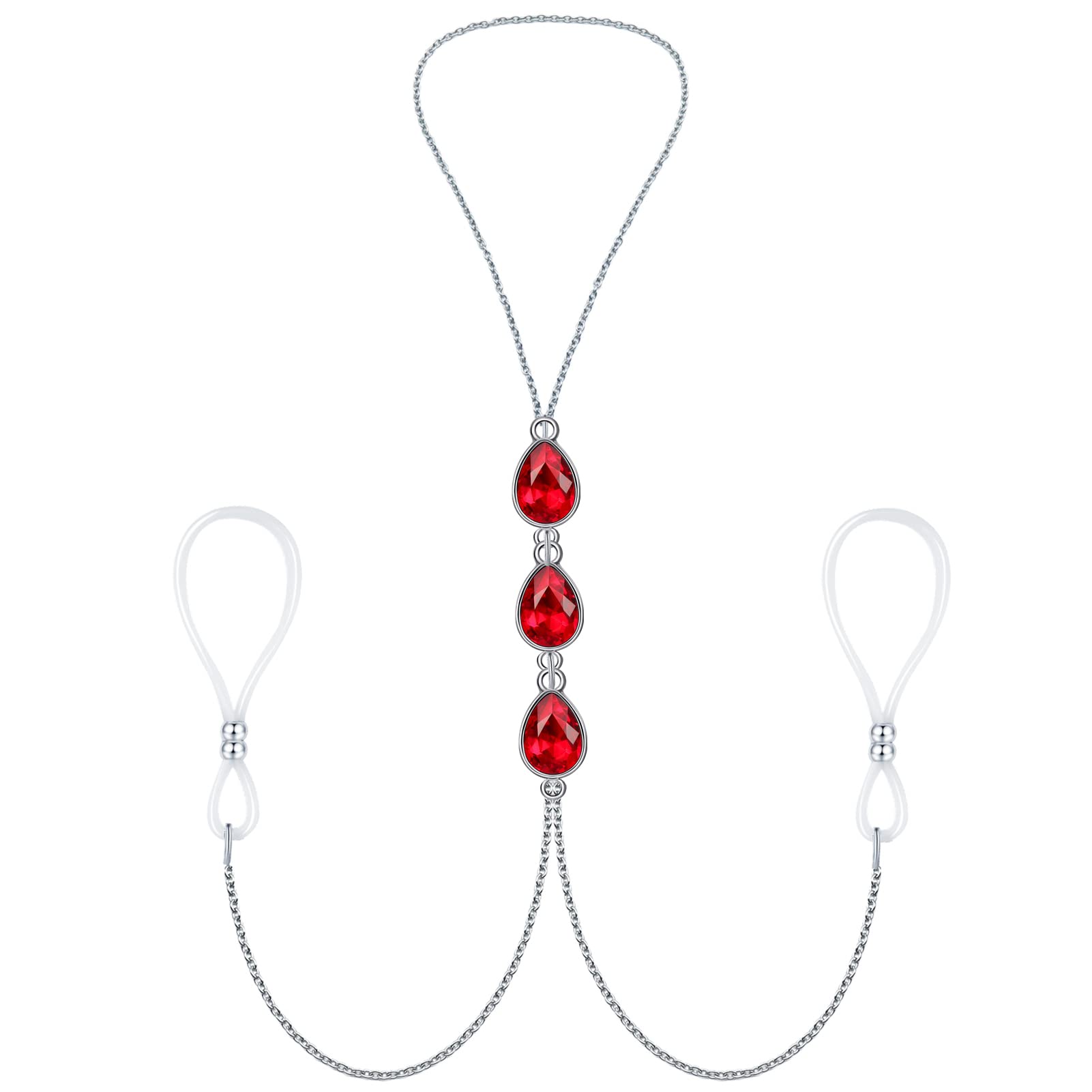 Amazon.co.jp: 非ピアス乳首ジュエリーネックレス偽のニップルヌース